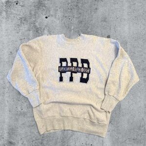 Vintage Grey 90s Plainfield Police Department Sweatshirt Size Large Embroidered